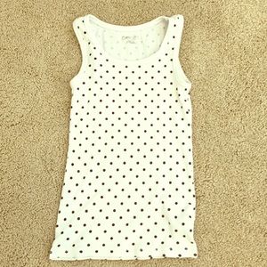 White polka dotted tank top girls